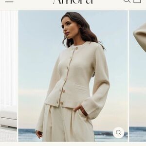 3 Amora BRAND NEW unopened sweaters. In white tan and black as seen in pictures